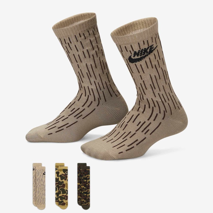 Kinder Nike Socken | Nike Camo Dri-Fit Crew Socken (3 Paar)