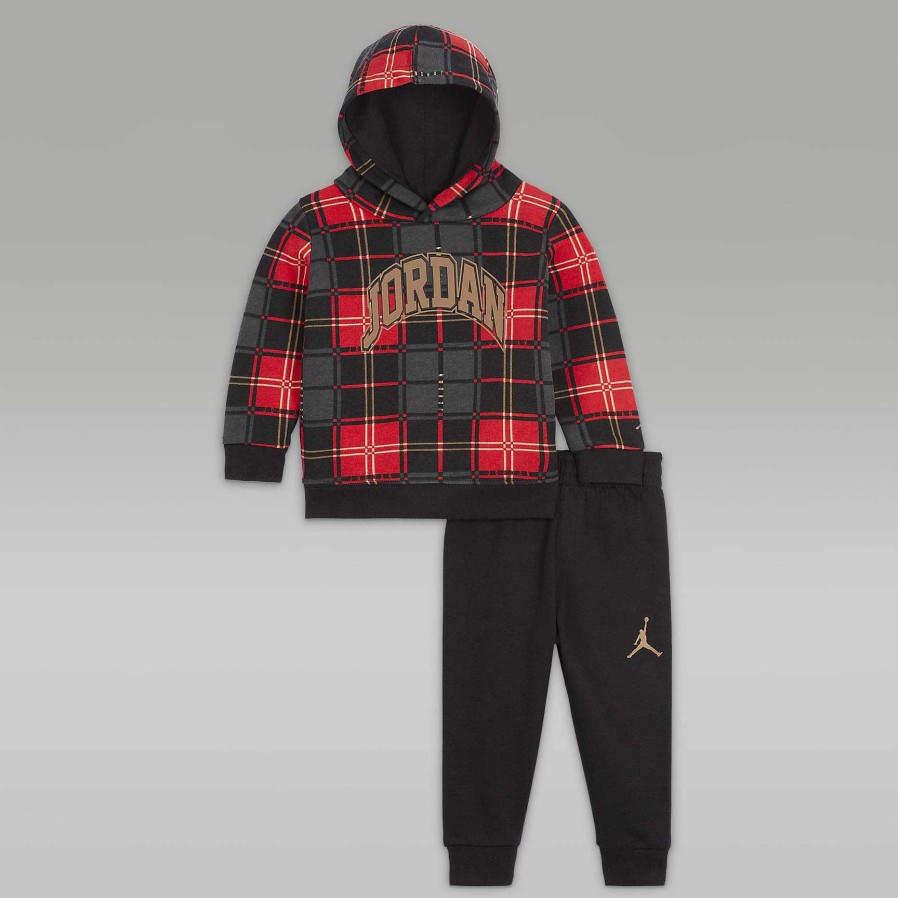 Kinder Nike Jordanien | Brooklyn-Fleece-Plaid-Pullover-Set