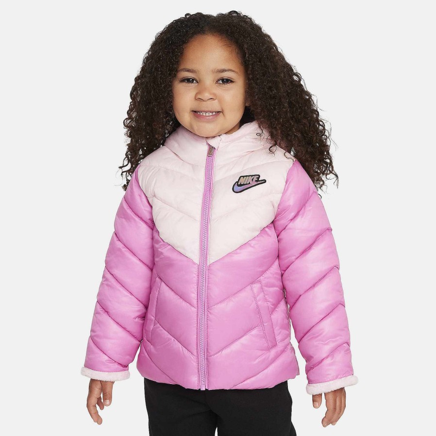 Kinder Nike Oberbekleidung Und Jacken | Nike Colorblock Chevron Pufferjacke