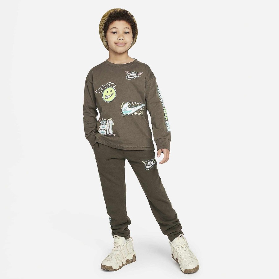 Kinder Nike Tops Und T-Shirts | Nike Sportswear „Art Of Play" Entspanntes Langarm-T-Shirt