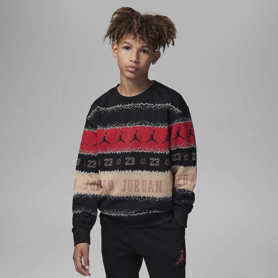 Kinder Nike Hoodies & Sweatshirts | Jordan Mj Holiday Fleece Crew