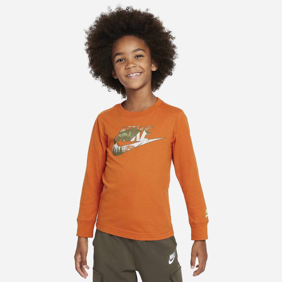 Kinder Nike Tops Und T-Shirts | Nike Snowscape Futura Langarm-T-Shirt