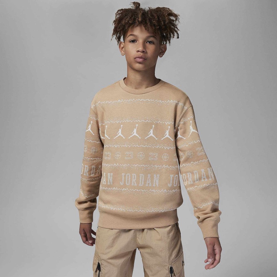 Kinder Nike Hoodies & Sweatshirts | Jordan Mj Holiday Fleece Crew