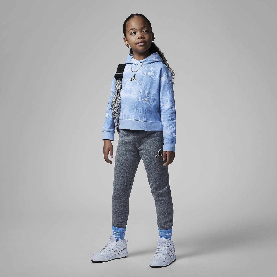 Kinder Nike Jordanien | Bedruckter Kastenformiger Pullover-Hoodie Von Jordan Essentials