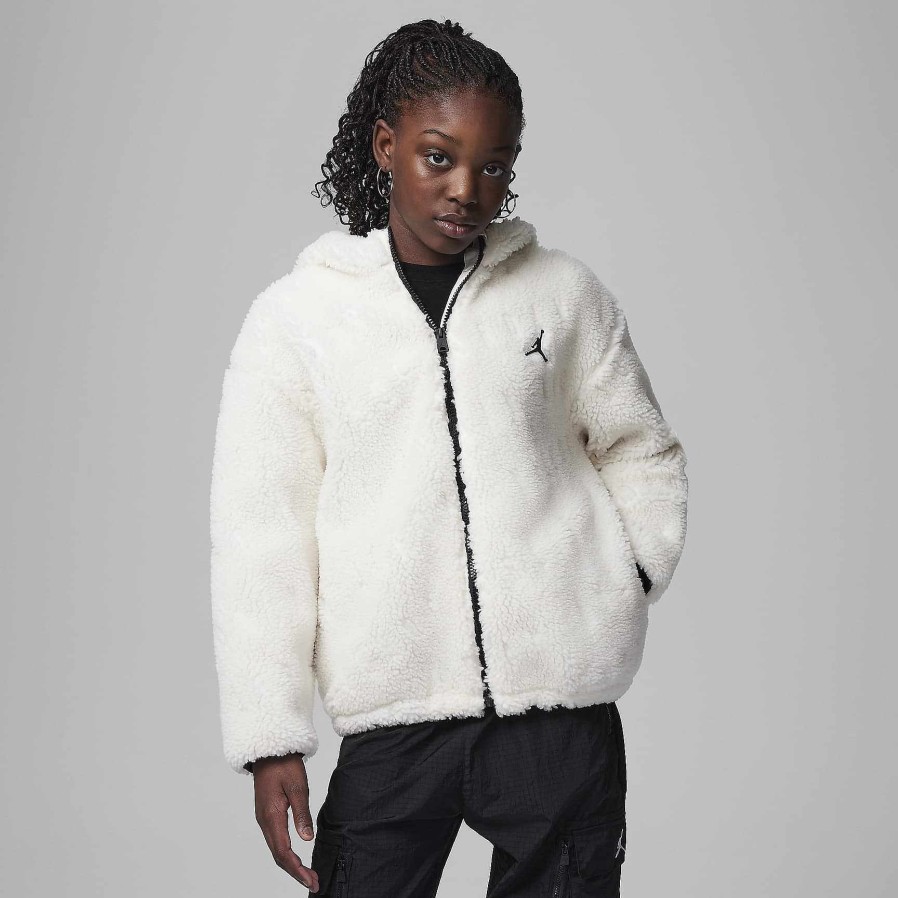 Kinder Nike Oberbekleidung Und Jacken | Jordan Jacquard Sherpa Jacke